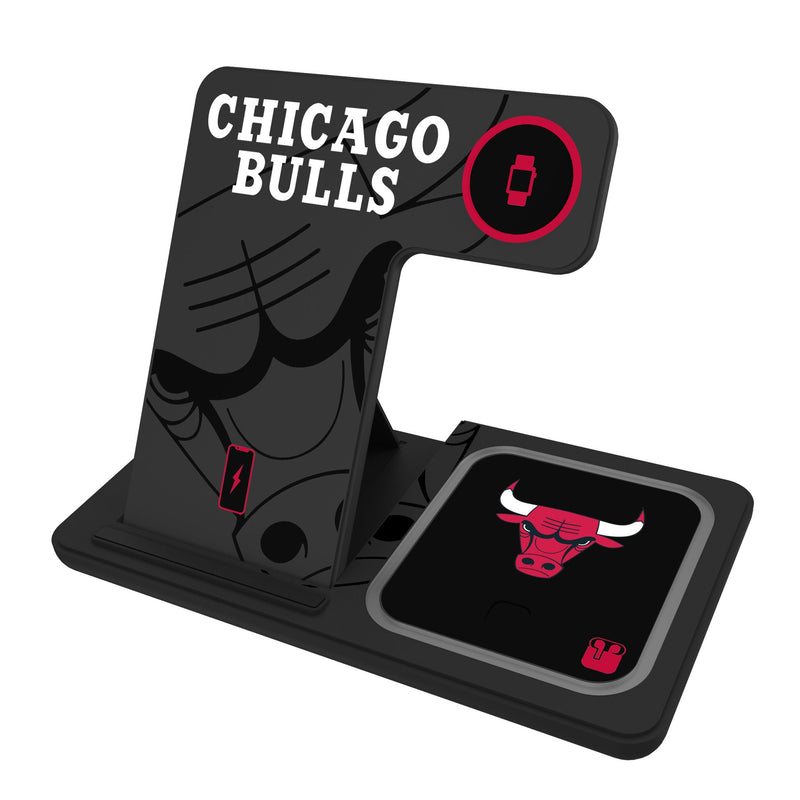 Chicago Bulls Monocolor Tilt 3 in 1 Charging Station