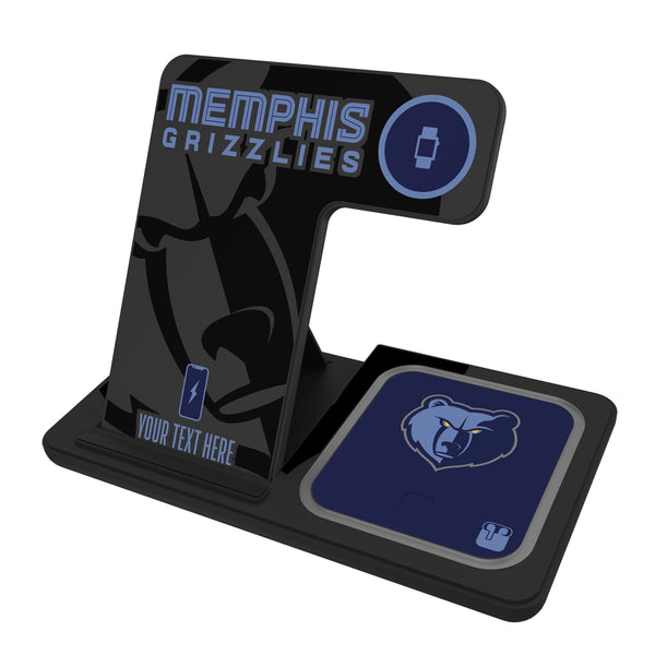 Memphis Grizzlies Personalized Tilt 3 in 1 Charging Station