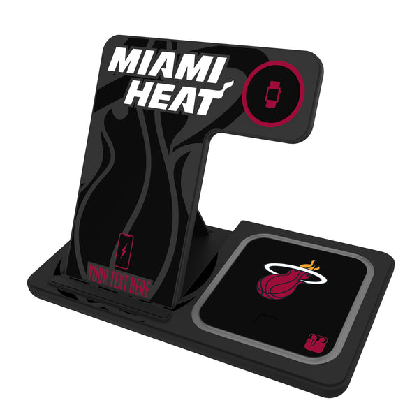 Miami Heat Personalized Tilt 3 in 1 Charging Station