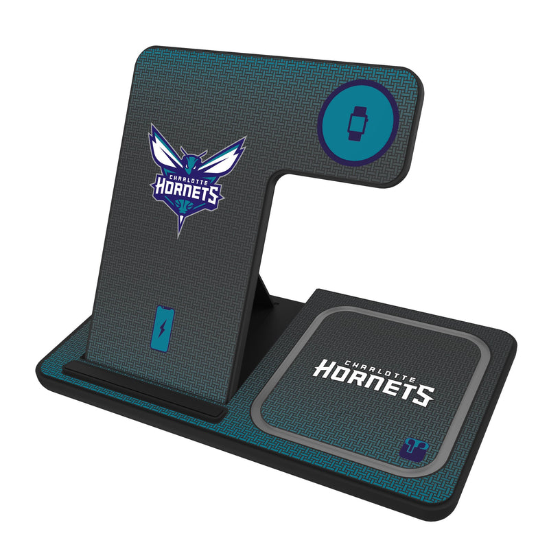 Charlotte Hornets Linen 3 in 1 Charging Station