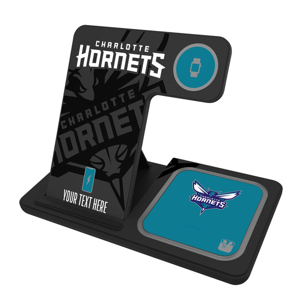 Charlotte Hornets Personalized Tilt 3 in 1 Charging Station