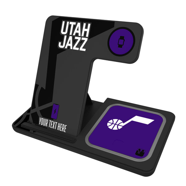 Utah Jazz Personalized Tilt 3 in 1 Charging Station