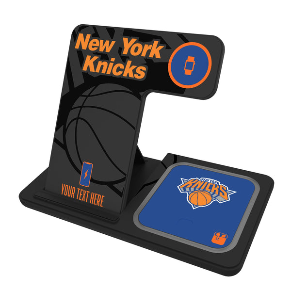 New York Knicks Personalized Tilt 3 in 1 Charging Station