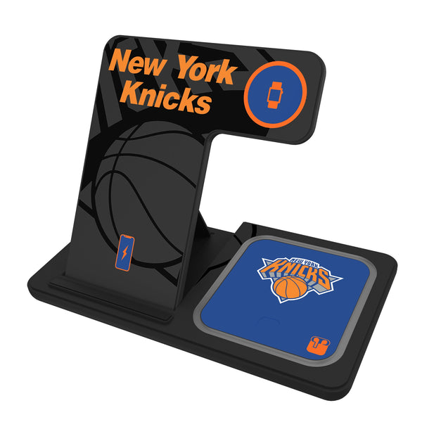 New York Knicks Monocolor Tilt 3 in 1 Charging Station