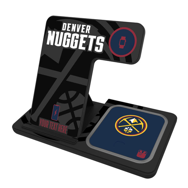 Denver Nuggets Personalized Tilt 3 in 1 Charging Station