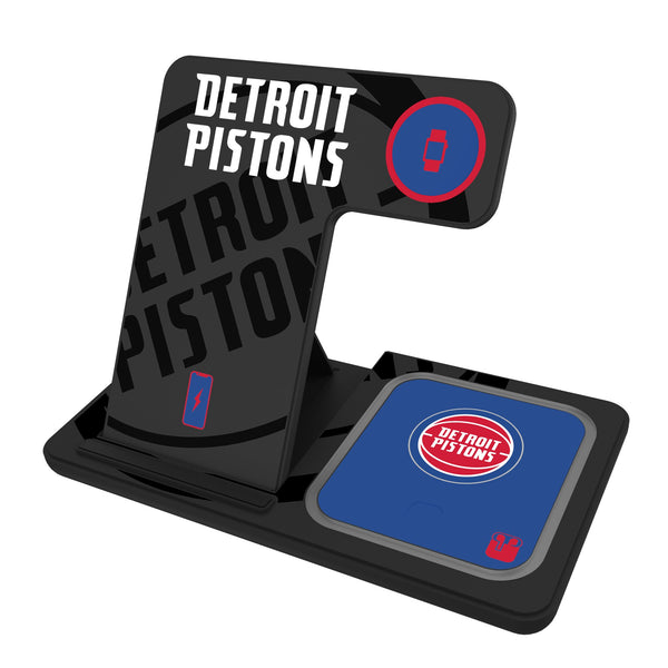 Detroit Pistons Monocolor Tilt 3 in 1 Charging Station