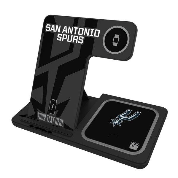 San Antonio Spurs Personalized Tilt 3 in 1 Charging Station