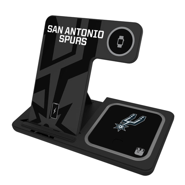 San Antonio Spurs Monocolor Tilt 3 in 1 Charging Station