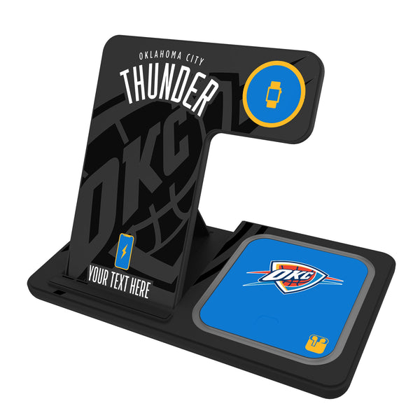 Oklahoma City Thunder Personalized Tilt 3 in 1 Charging Station