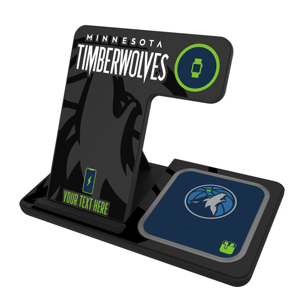 Minnesota Timberwolves Personalized Tilt 3 in 1 Charging Station