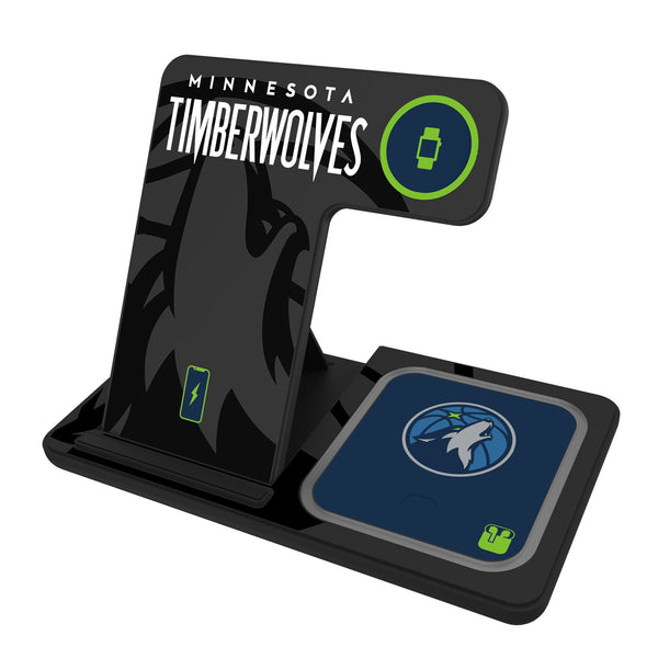 Minnesota Timberwolves Monocolor Tilt 3 in 1 Charging Station