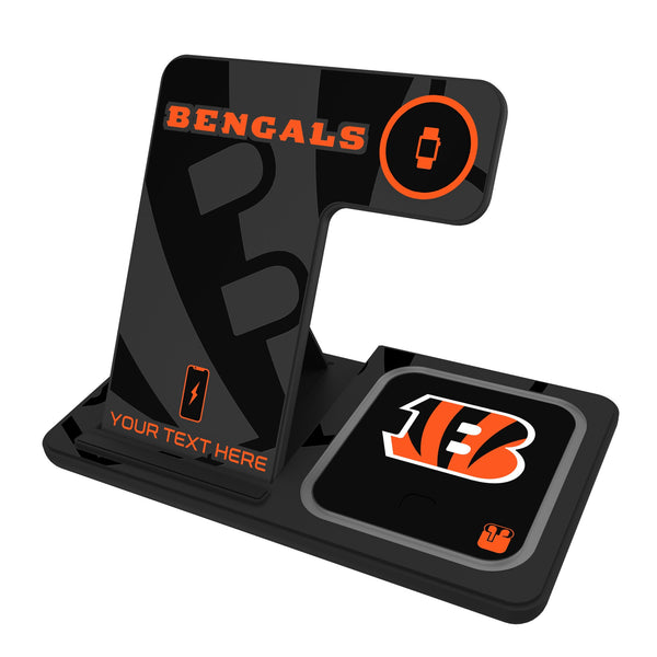 Cincinnati Bengals Personalized Tilt 3 in 1 Charging Station