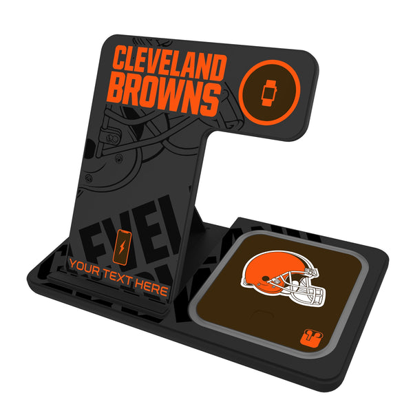 Cleveland Browns Personalized Tilt 3 in 1 Charging Station