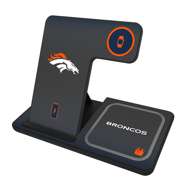 Denver Broncos Linen 3 in 1 Charging Station