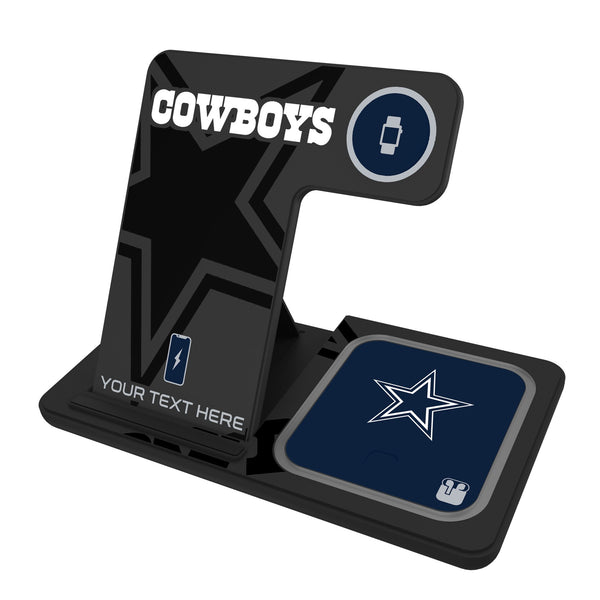 Dallas Cowboys Personalized Tilt 3 in 1 Charging Station