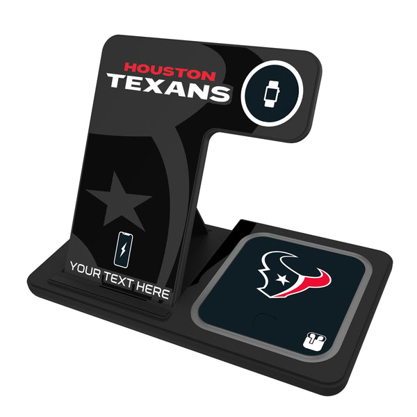 Houston Texans Personalized Tilt 3 in 1 Charging Station