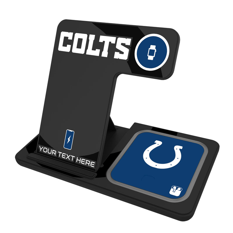 Indianapolis Colts Personalized Tilt 3 in 1 Charging Station