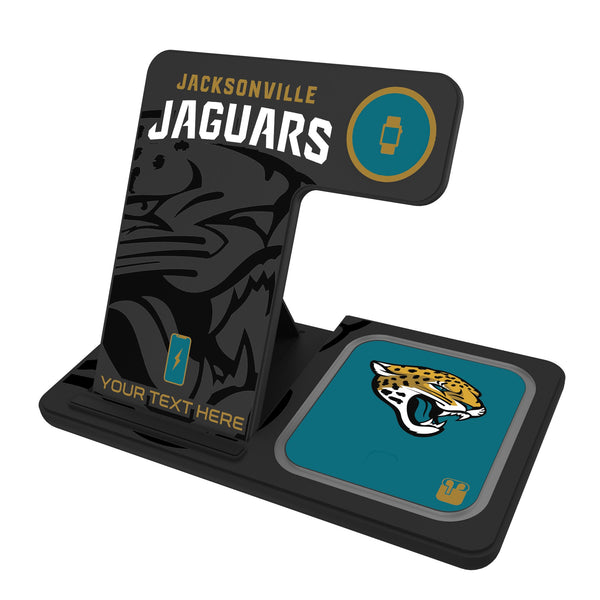 Jacksonville Jaguars Personalized Tilt 3 in 1 Charging Station