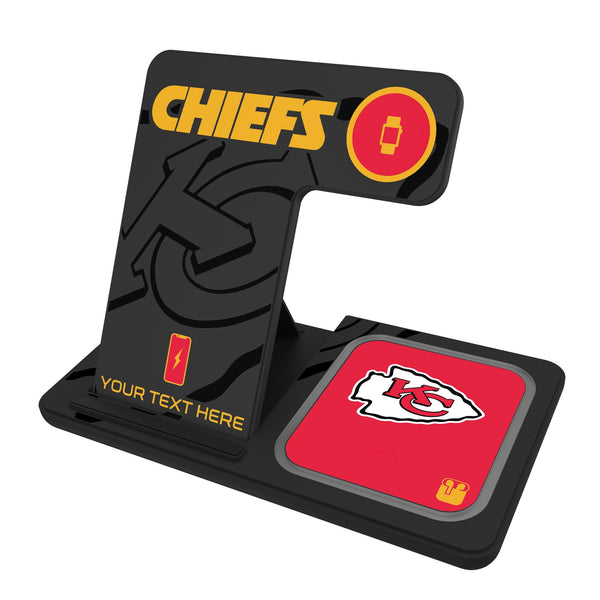 Kansas City Chiefs Personalized Tilt 3 in 1 Charging Station