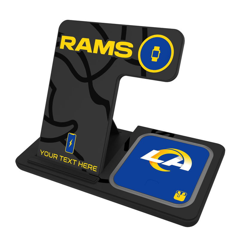 Los Angeles Rams Personalized Tilt 3 in 1 Charging Station