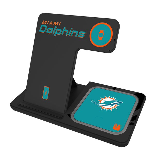 Miami Dolphins Monocolor Tilt 3 in 1 Charging Station