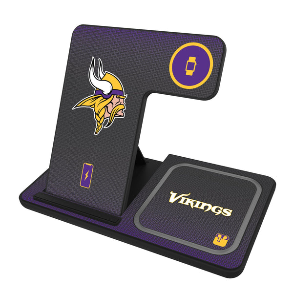 Minnesota Vikings Linen 3 in 1 Charging Station