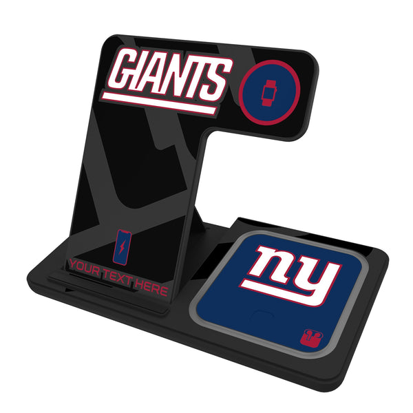 New York Giants Personalized Tilt 3 in 1 Charging Station