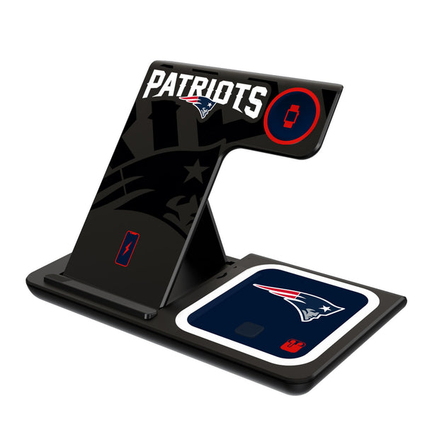 New England Patriots Monocolor Tilt 3 in 1 Charging Station