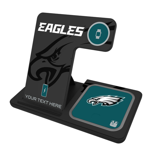 Philadelphia Eagles Personalized Tilt 3 in 1 Charging Station