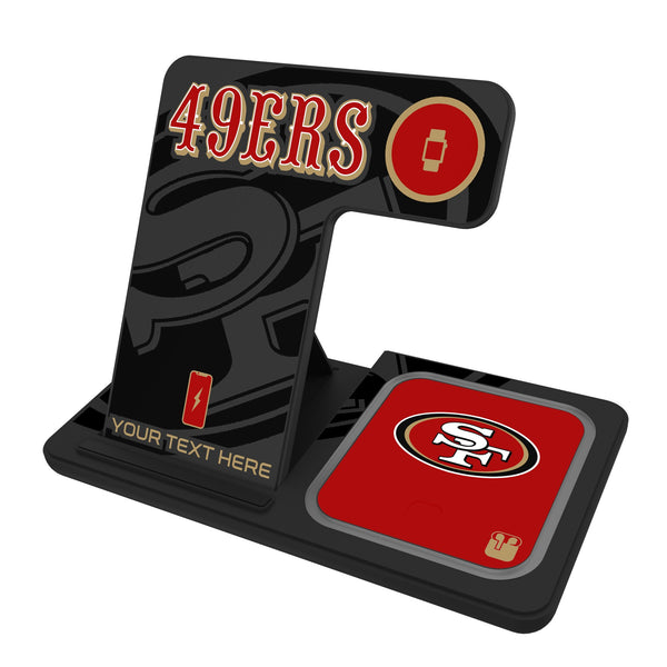 San Francisco 49ers Personalized Tilt 3 in 1 Charging Station