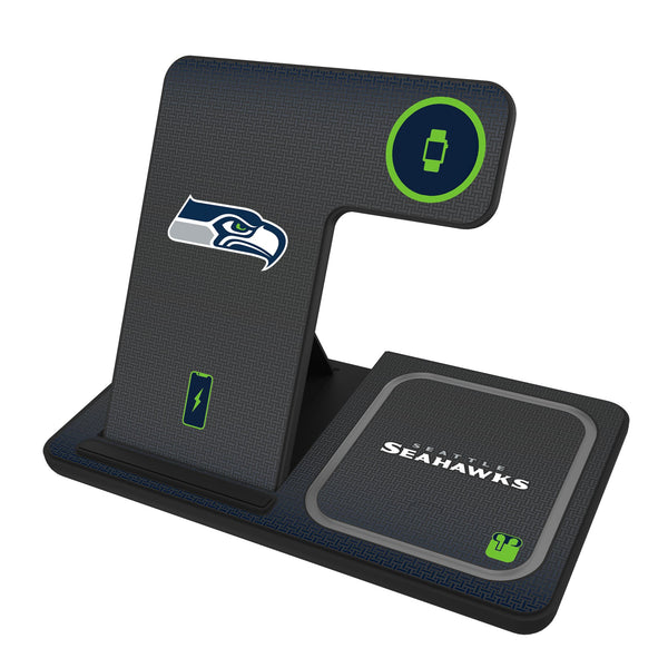 Seattle Seahawks Linen 3 in 1 Charging Station