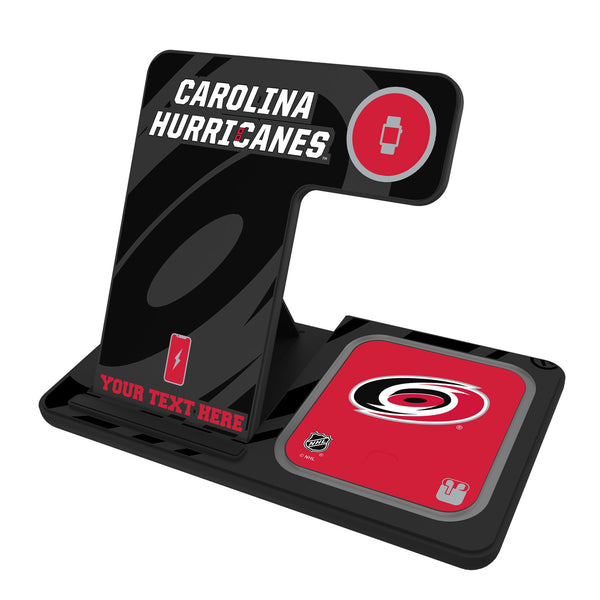 Carolina Hurricanes Personalized Tilt 3 in 1 Charging Station