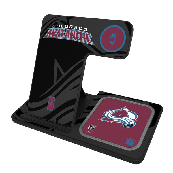 Colorado Avalanche Monocolor Tilt 3 in 1 Charging Station