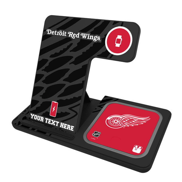 Detroit Red Wings Personalized Tilt 3 in 1 Charging Station