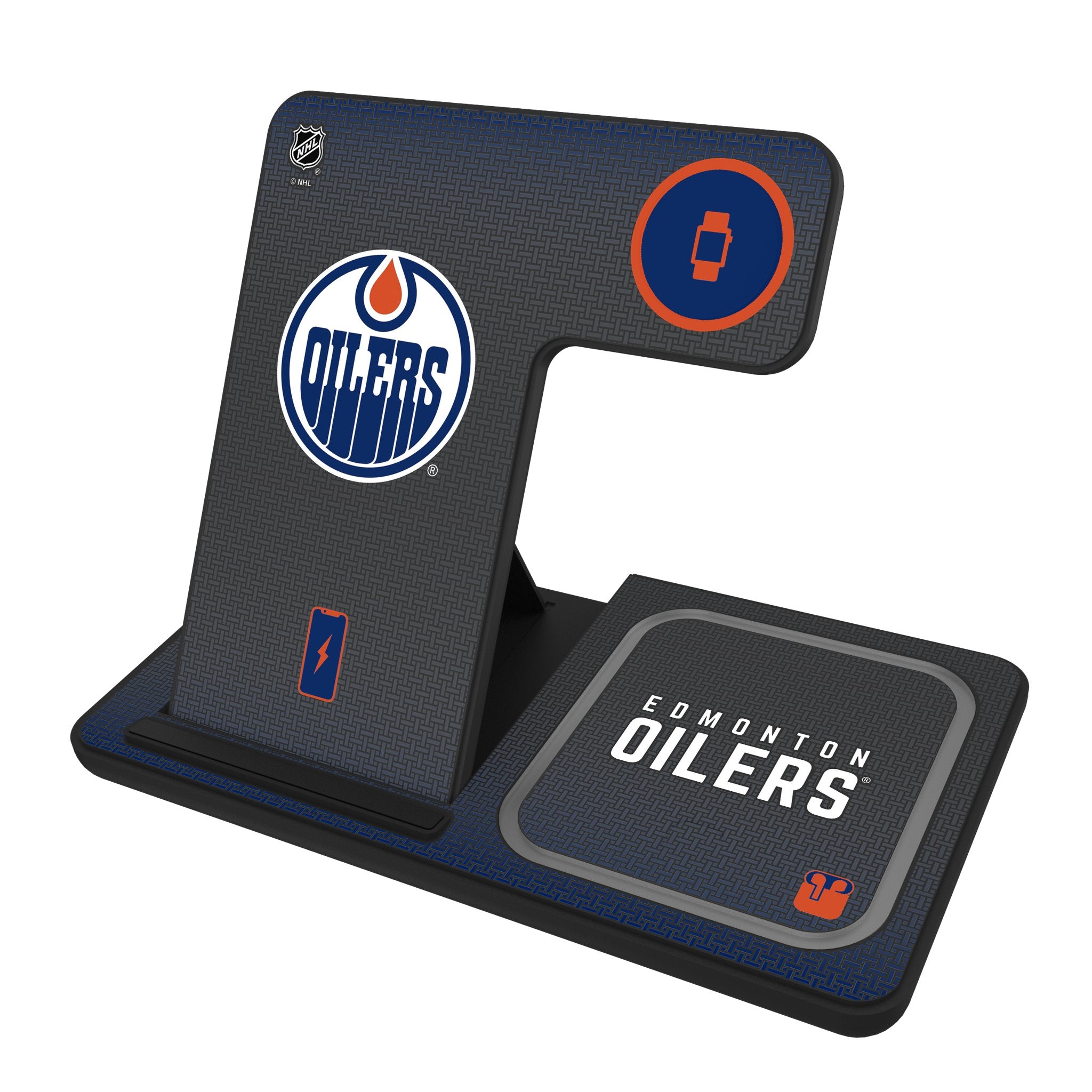 Edmonton Oilers Linen 3 in 1 Charging Station