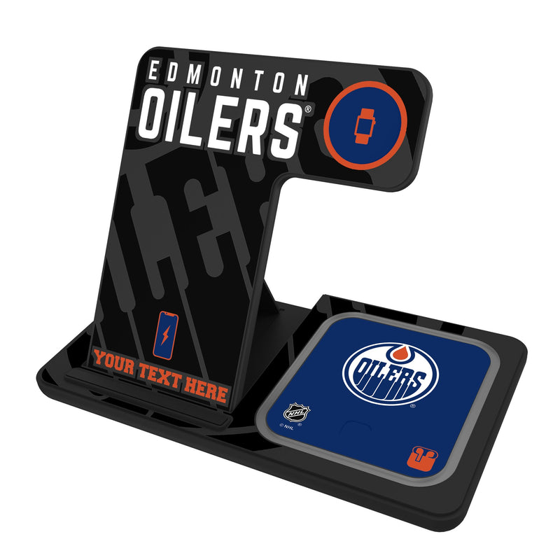 Edmonton Oilers Personalized Tilt 3 in 1 Charging Station