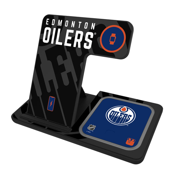 Edmonton Oilers Monocolor Tilt 3 in 1 Charging Station