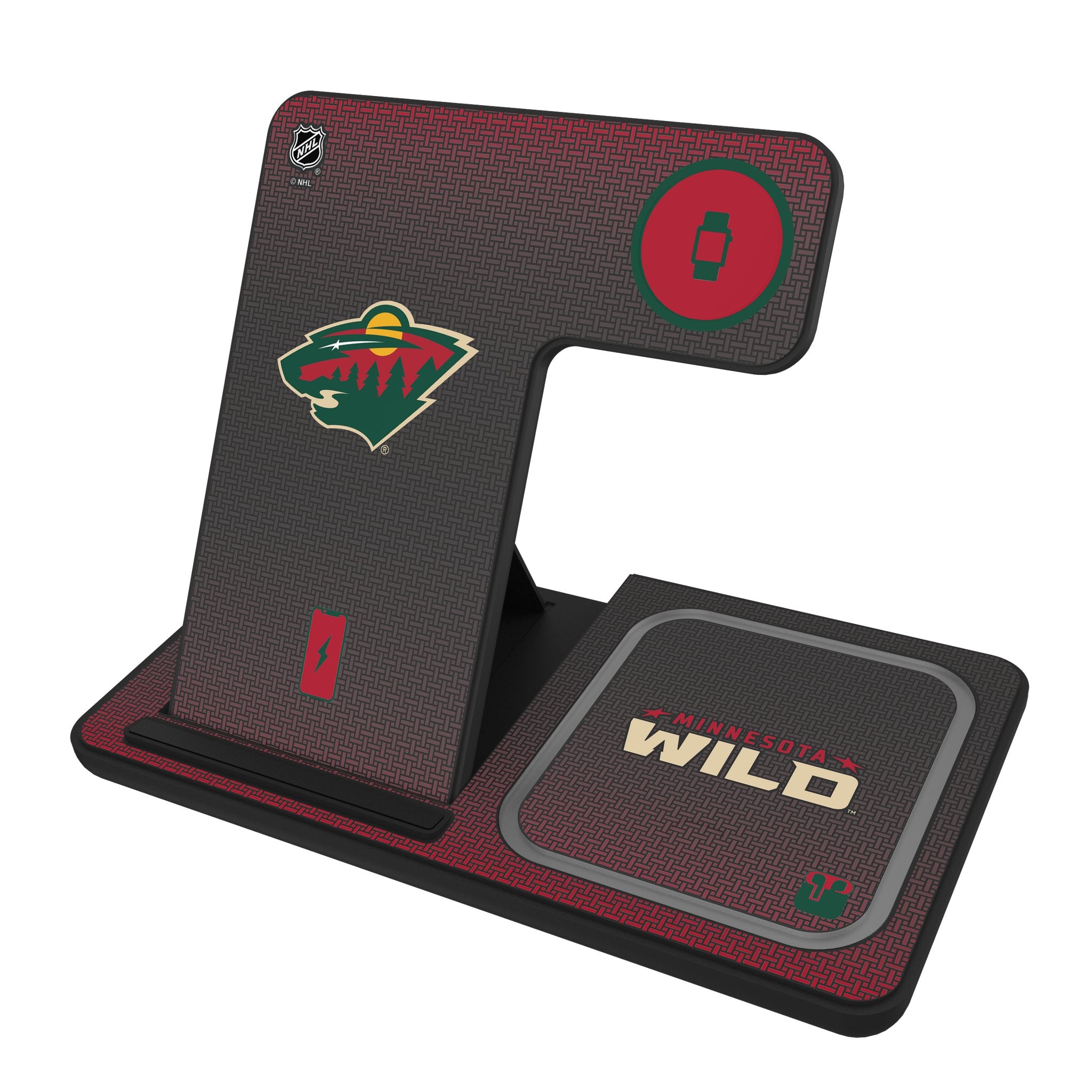 Minnesota Wild Linen 3 in 1 Charging Station