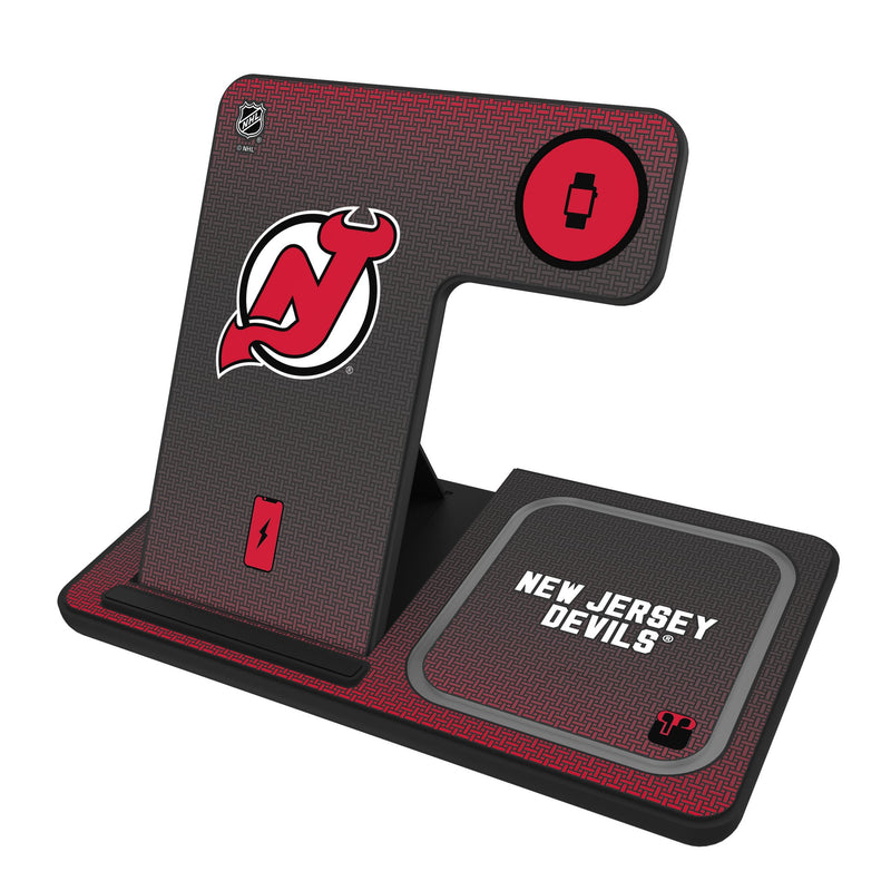 New Jersey Devils Linen 3 in 1 Charging Station