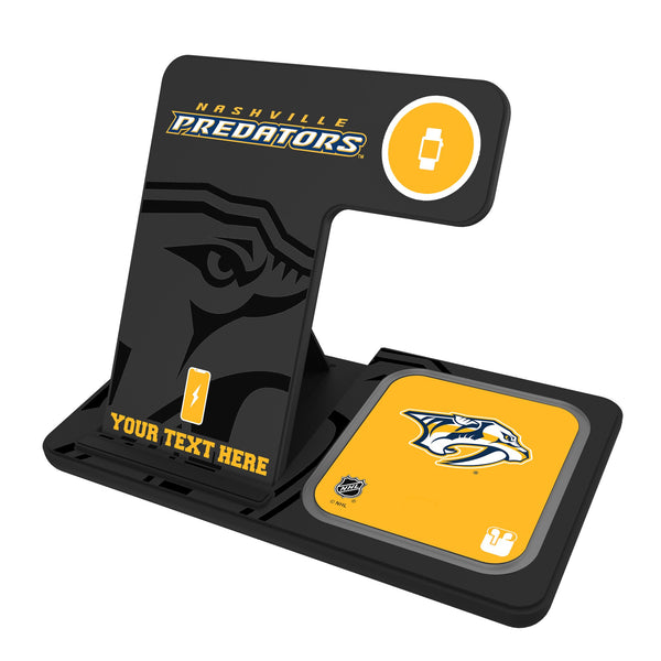 Nashville Predators Personalized Tilt 3 in 1 Charging Station