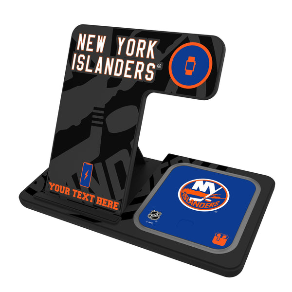 New York Islanders Personalized Tilt 3 in 1 Charging Station