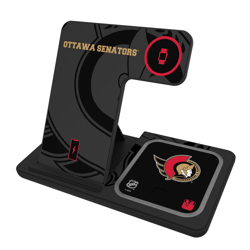 Ottawa Senators Monocolor Tilt 3 in 1 Charging Station