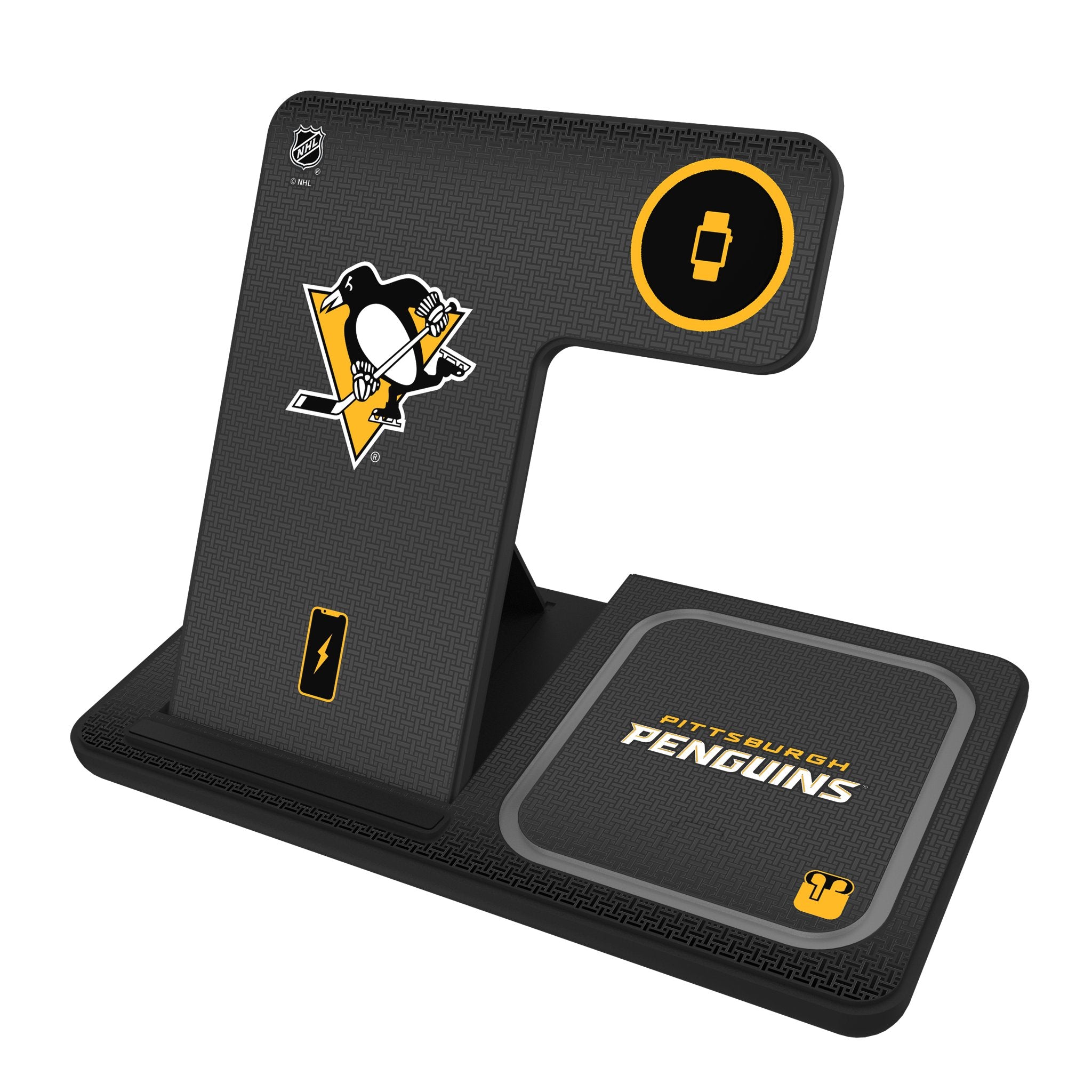 Pittsburgh Penguins Linen 3 in 1 Charging Station