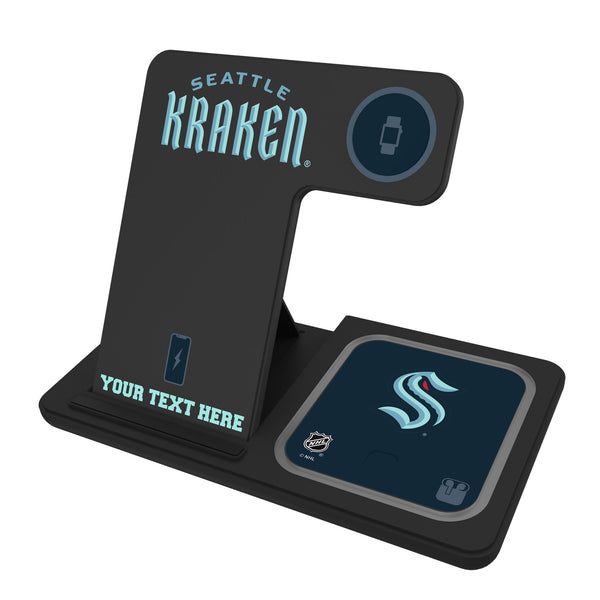 Seattle Kraken Personalized Tilt 3 in 1 Charging Station
