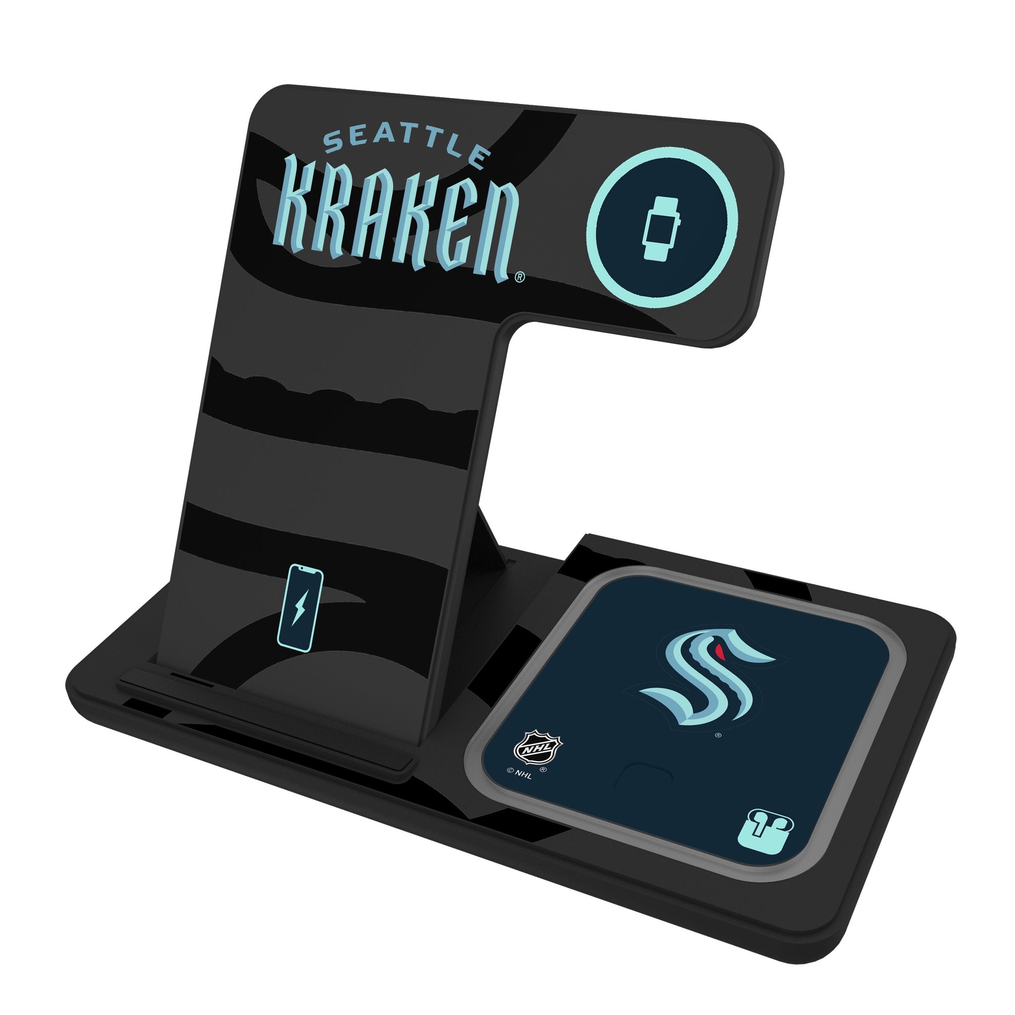 Seattle Kraken Monocolor Tilt 3 in 1 Charging Station