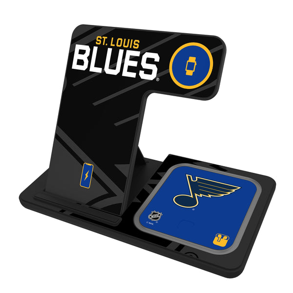 St. Louis Blues Monocolor Tilt 3 in 1 Charging Station