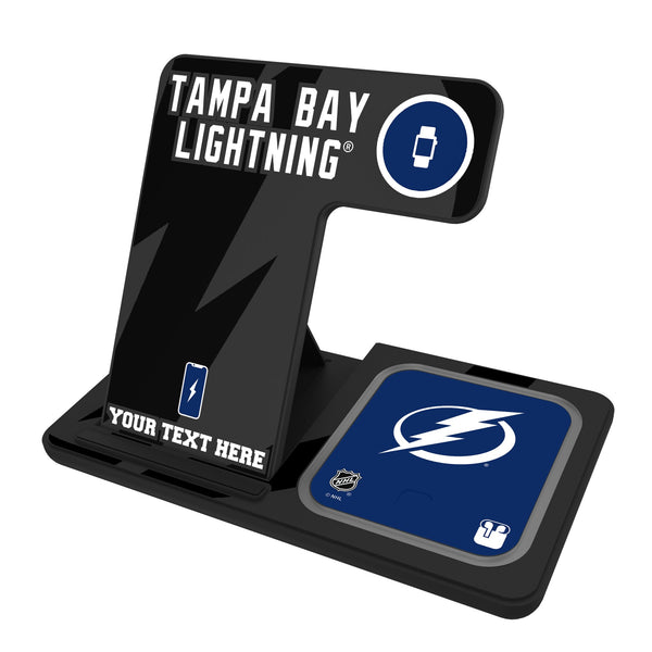 Tampa Bay Lightning Personalized Tilt 3 in 1 Charging Station