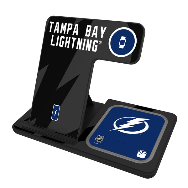 Tampa Bay Lightning Monocolor Tilt 3 in 1 Charging Station