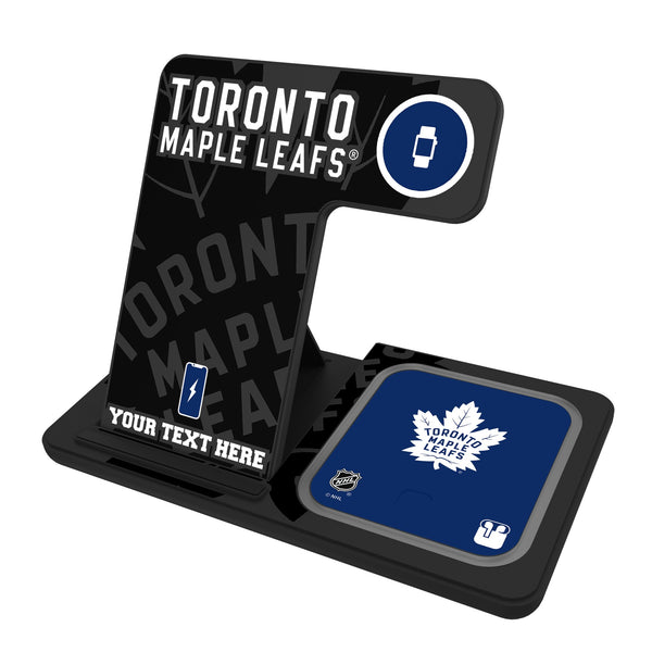 Toronto Maple Leafs Personalized Tilt 3 in 1 Charging Station