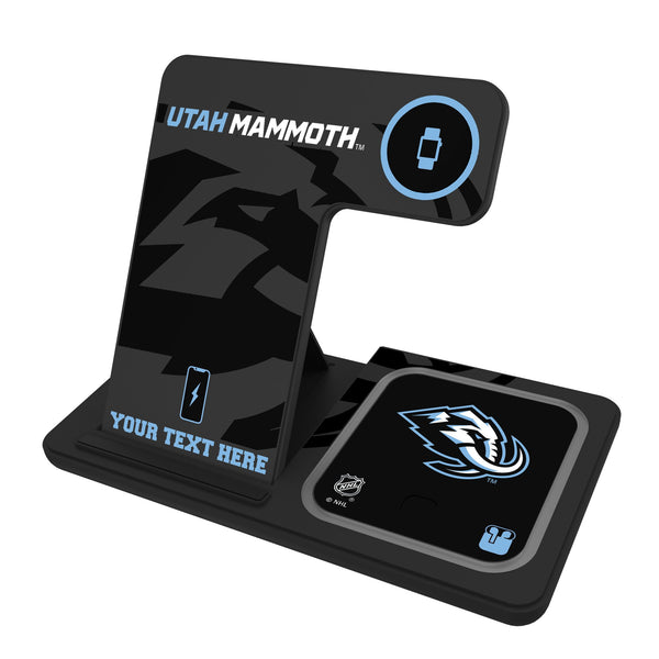 Utah Mammoth Personalized Tilt 3 in 1 Charging Station